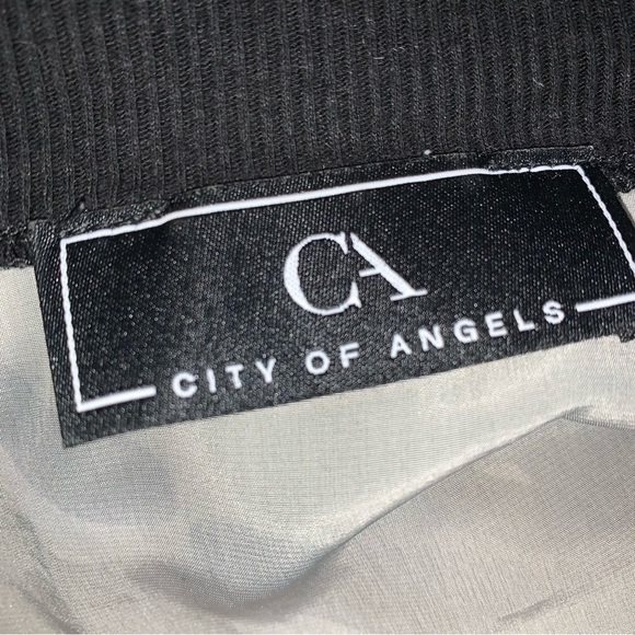 City of Angels Women's Army Bomber Jacket Zip front Lightweight Green Size Small - Picture 13 of 16